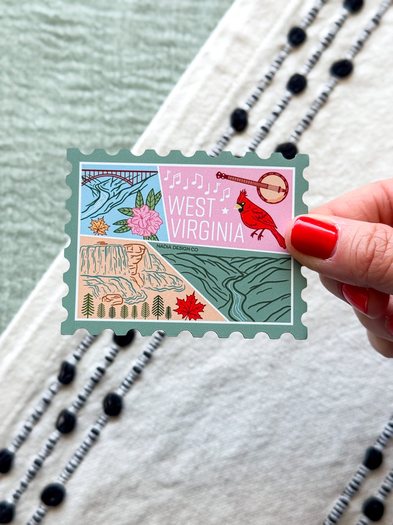 West Virginia Stamp Magnet