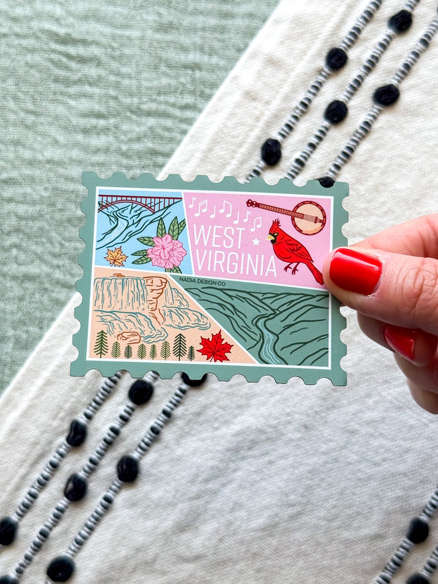 West Virginia Stamp Magnet