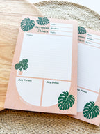 Monstera Sermon Notes Notepad