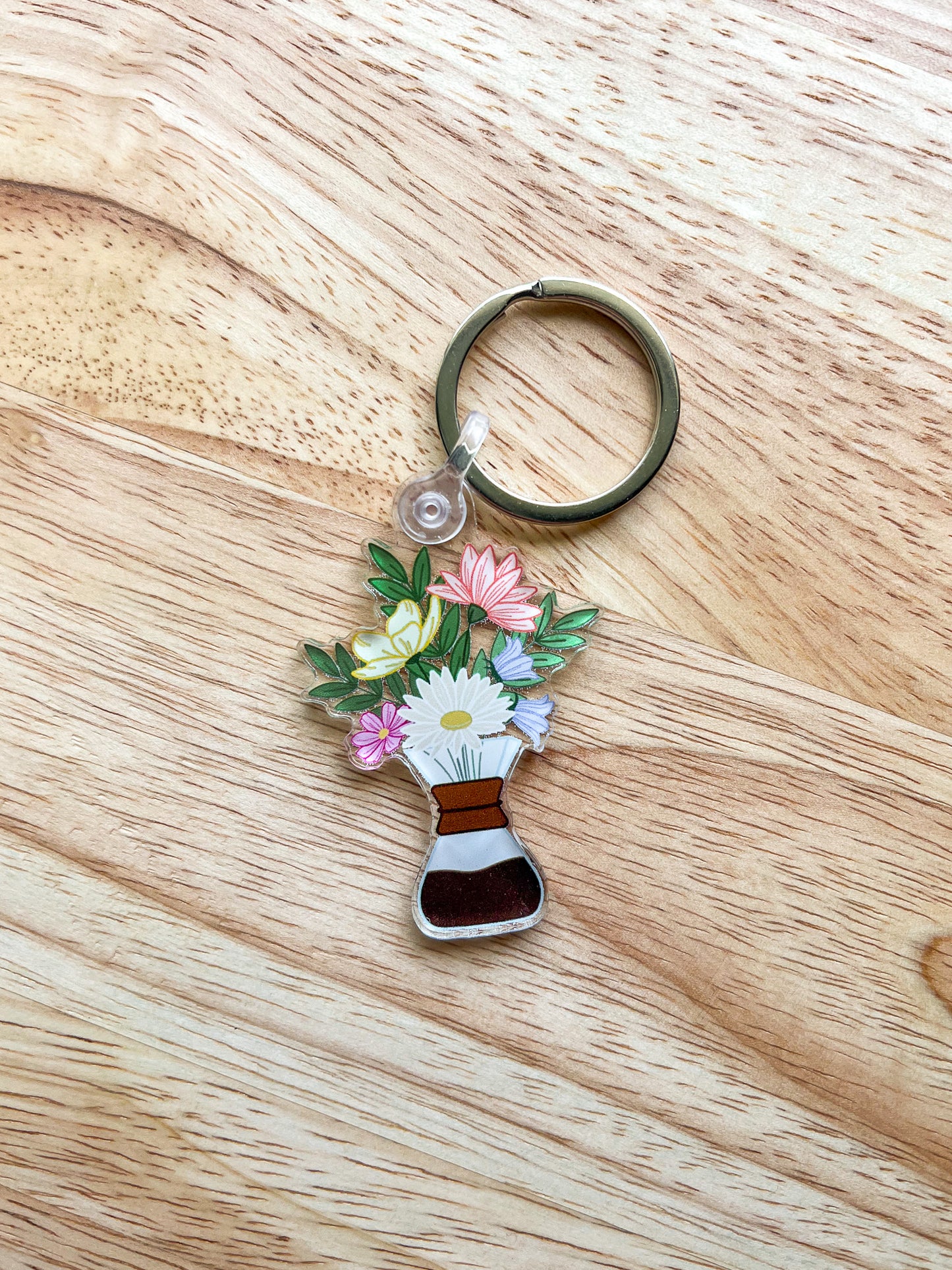 Floral Bouquet Acrylic Keychain