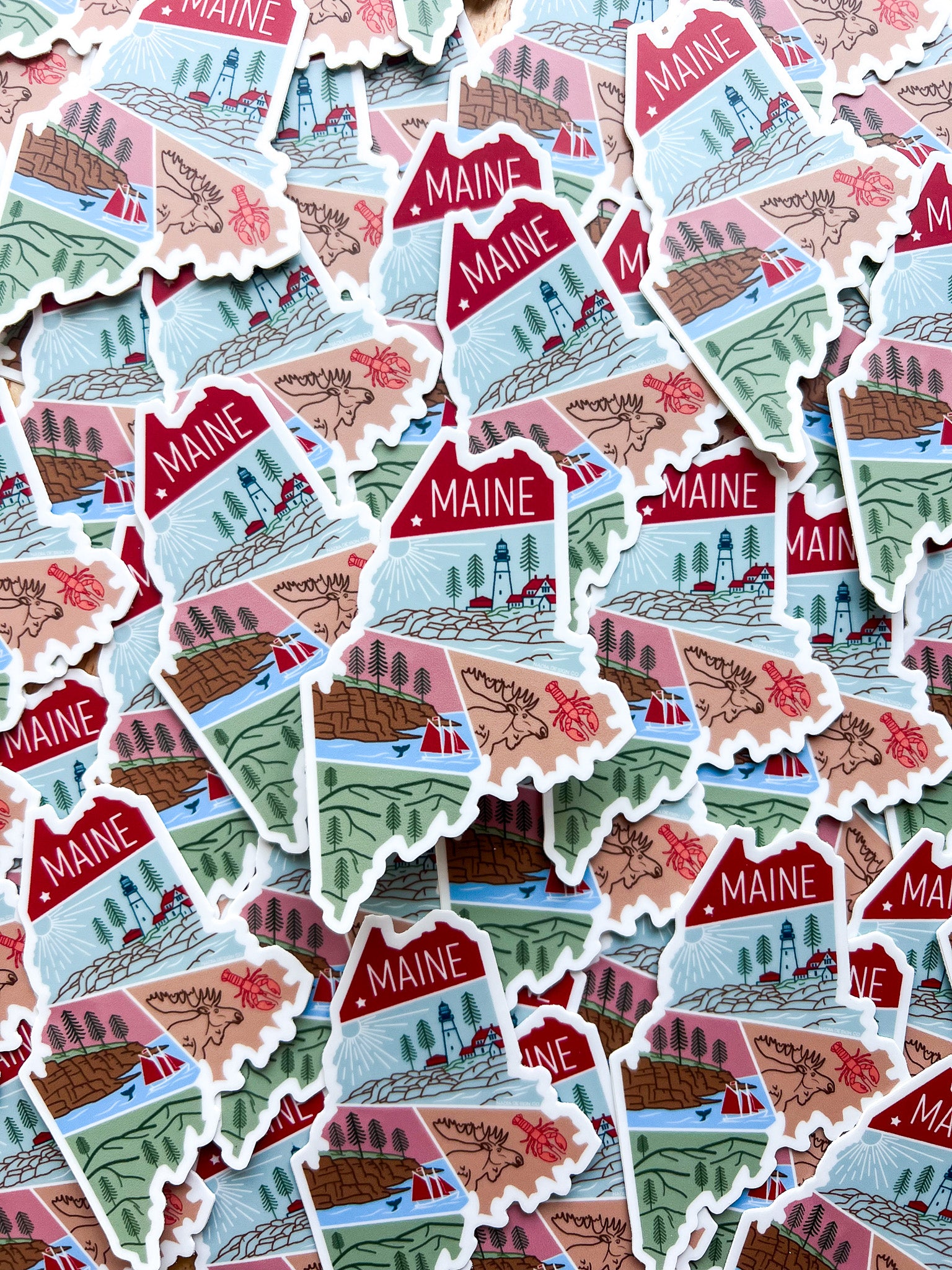 State Sticker Designs Maine Sticker – Nadia Design Co