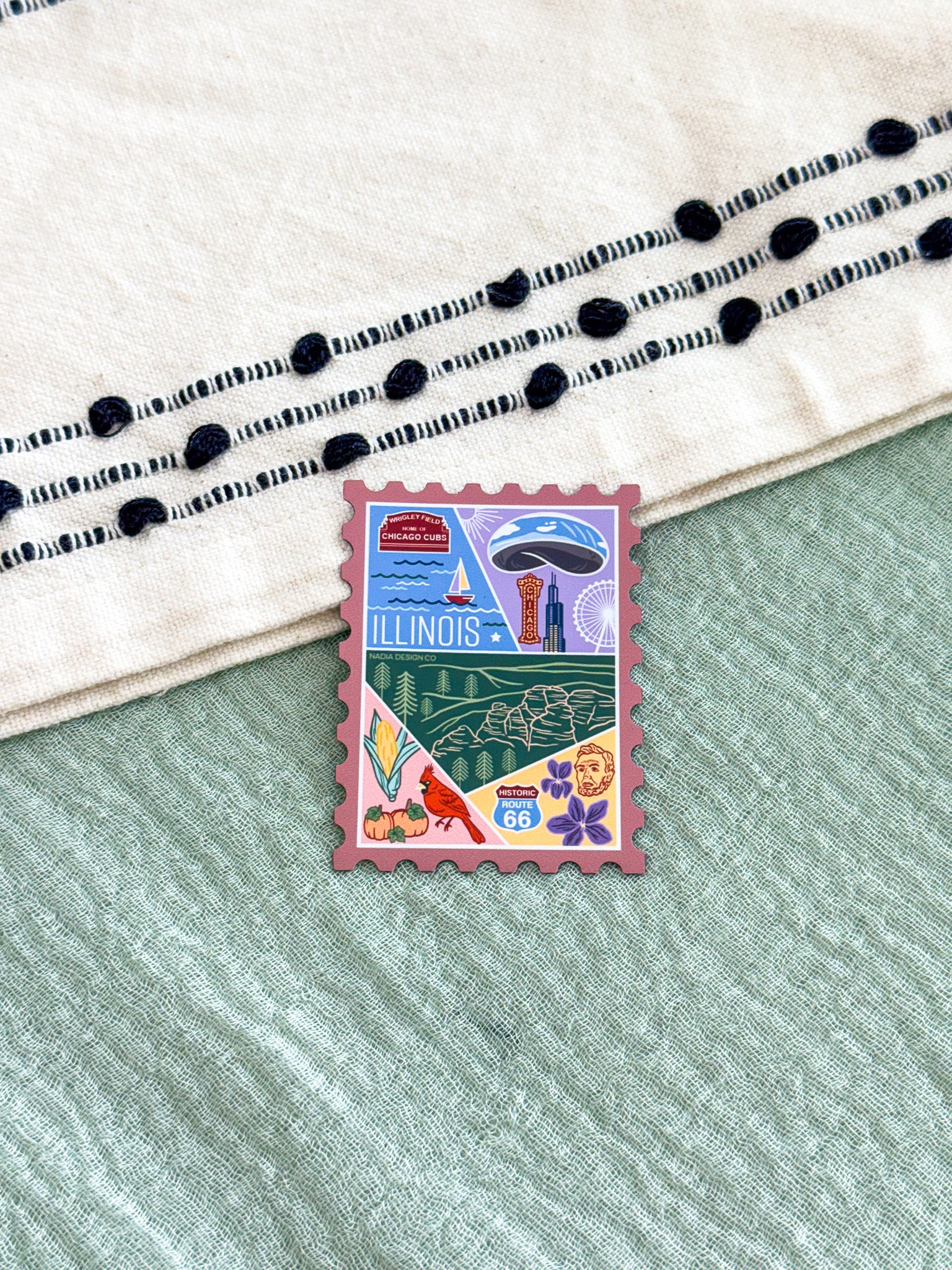 Illinois Stamp Magnet