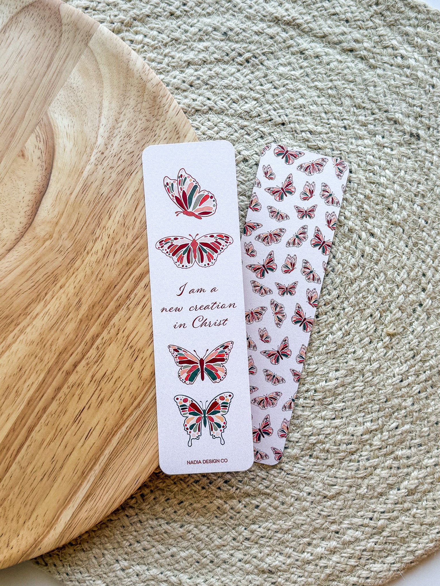 I am A New Creation in Christ Butterfly Bookmark
