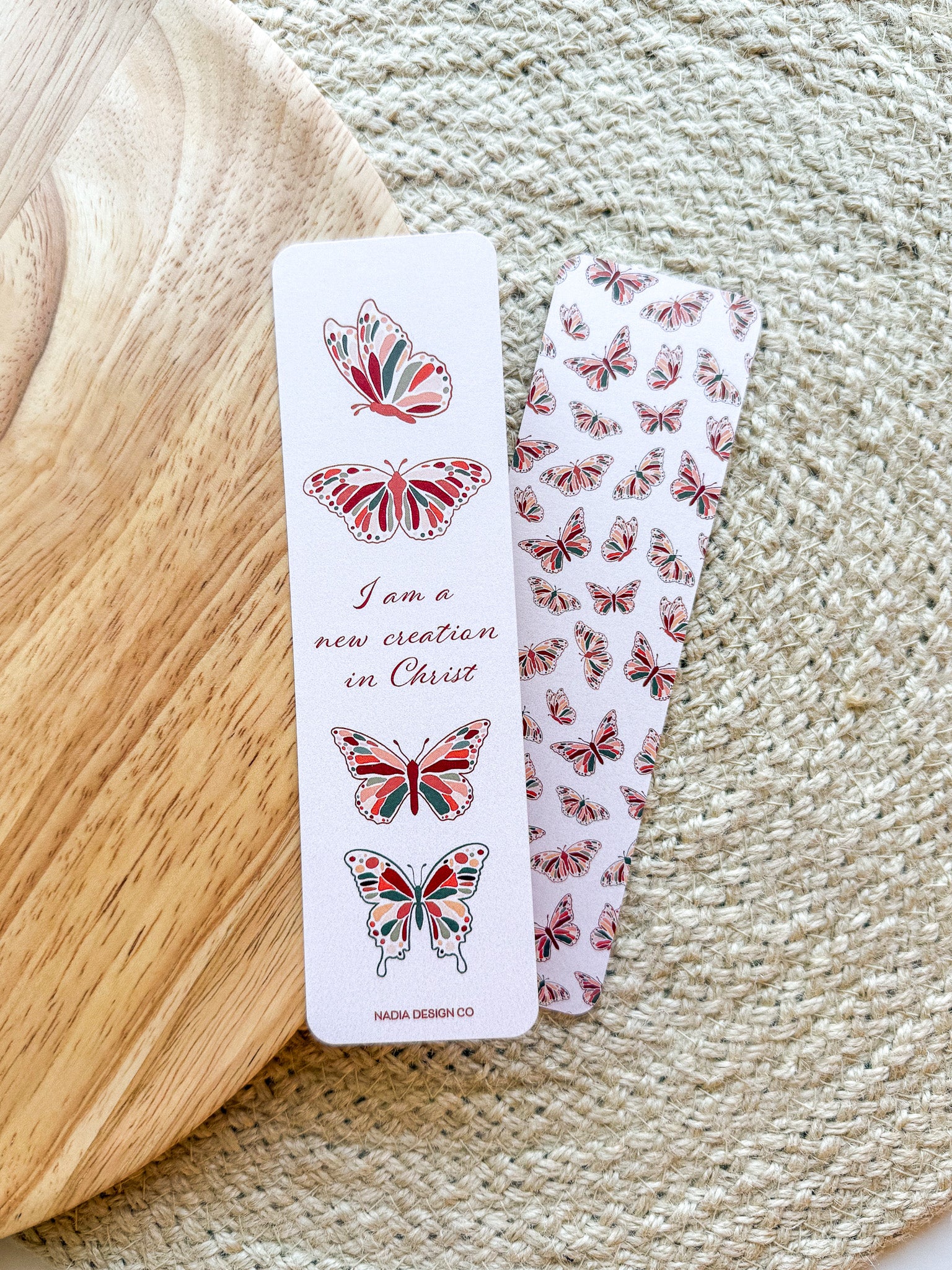 I am A New Creation in Christ Butterfly Bookmark