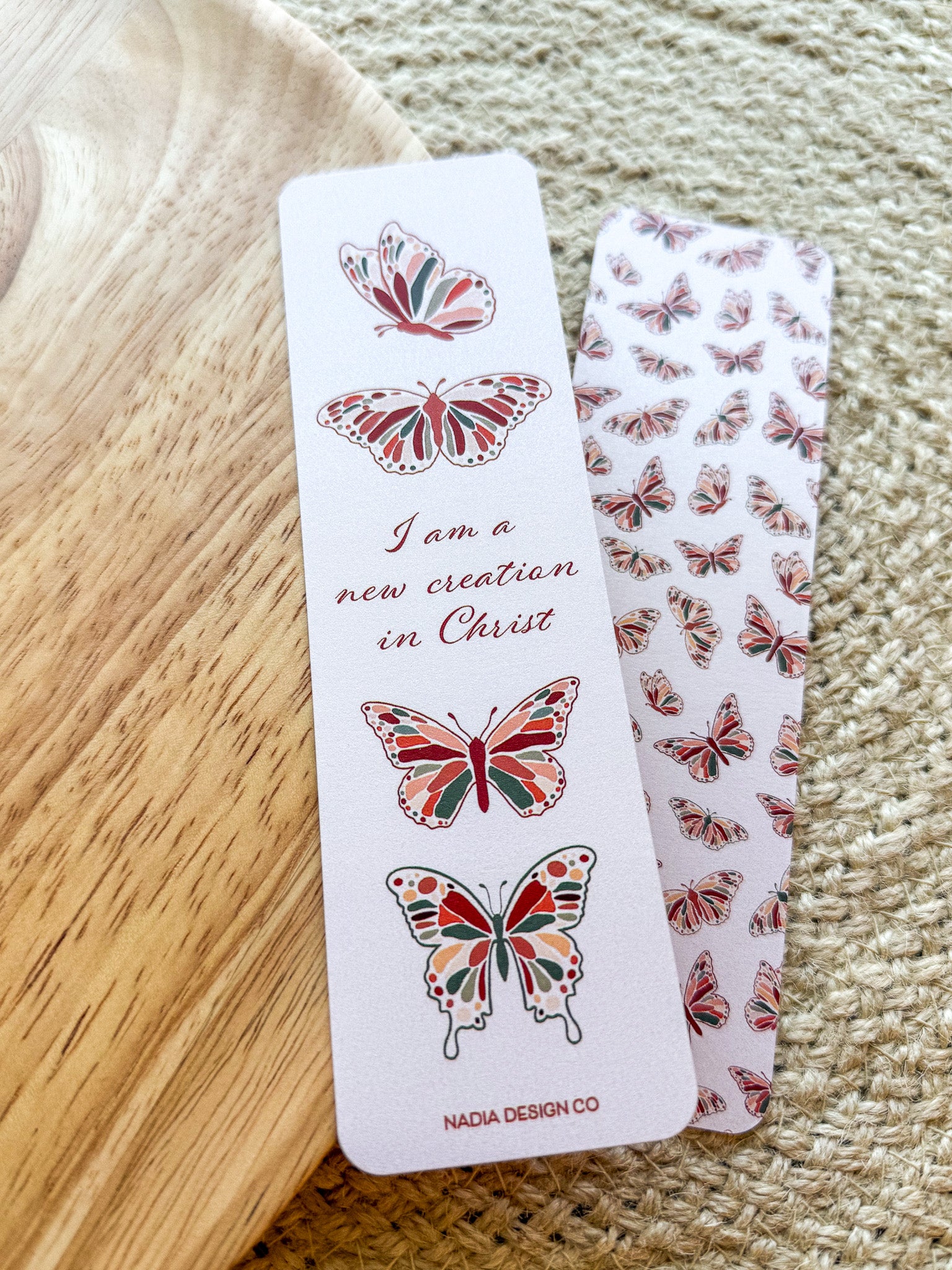 I am A New Creation in Christ Butterfly Bookmark