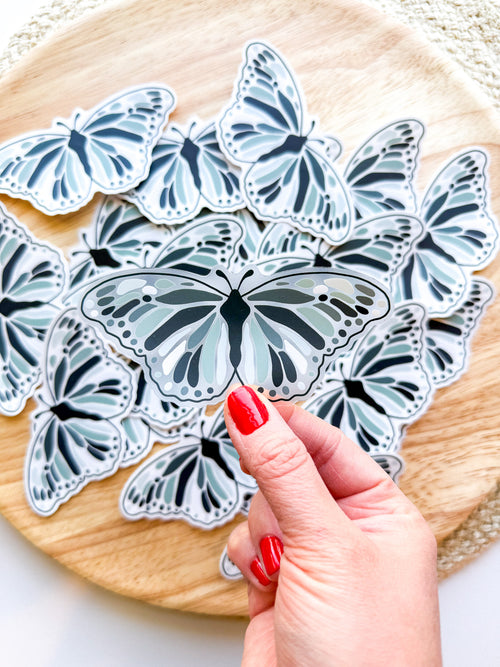 Blue Butterfly Sticker