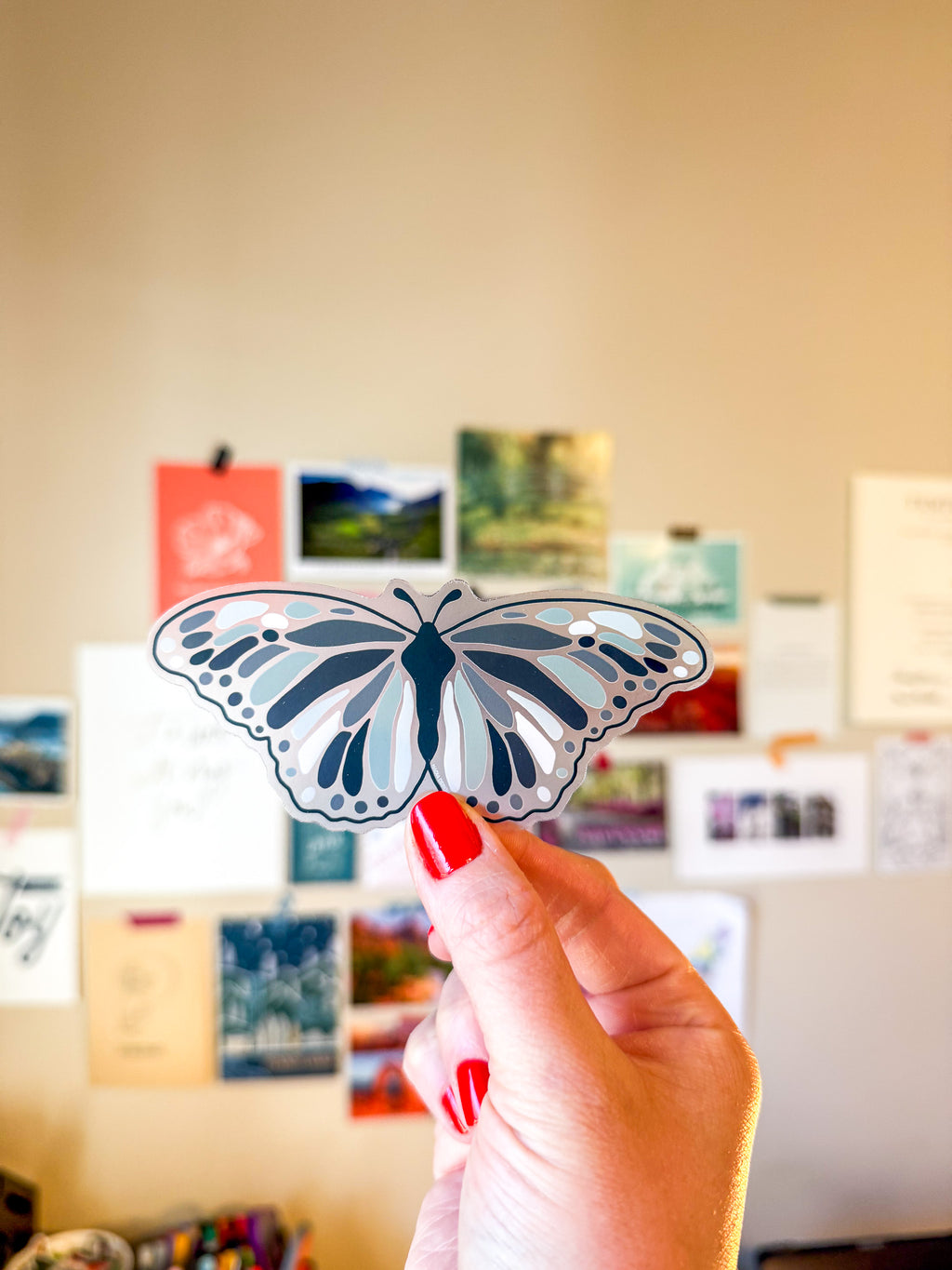 Blue Butterfly Sticker