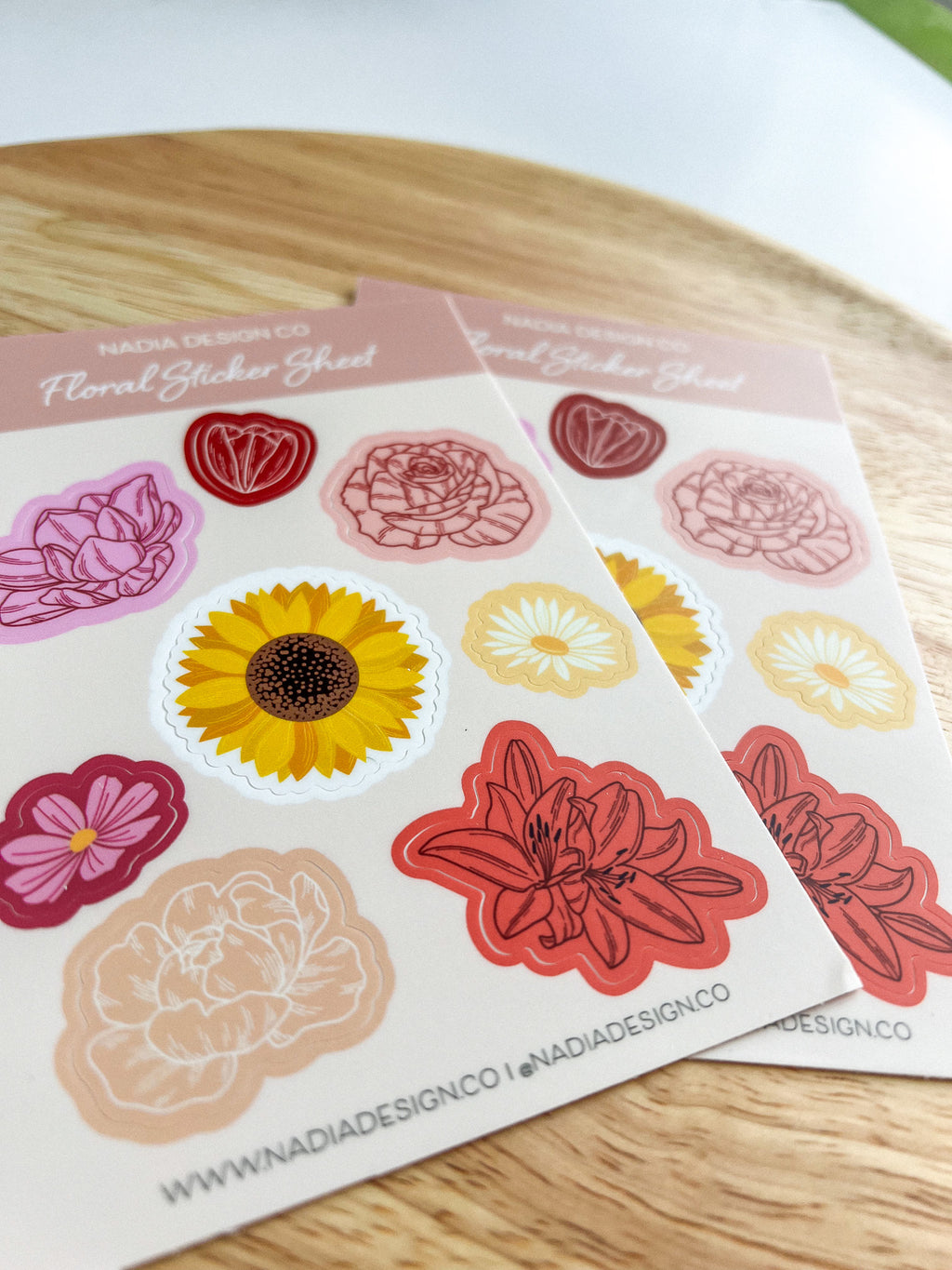 Floral Sticker Sheet