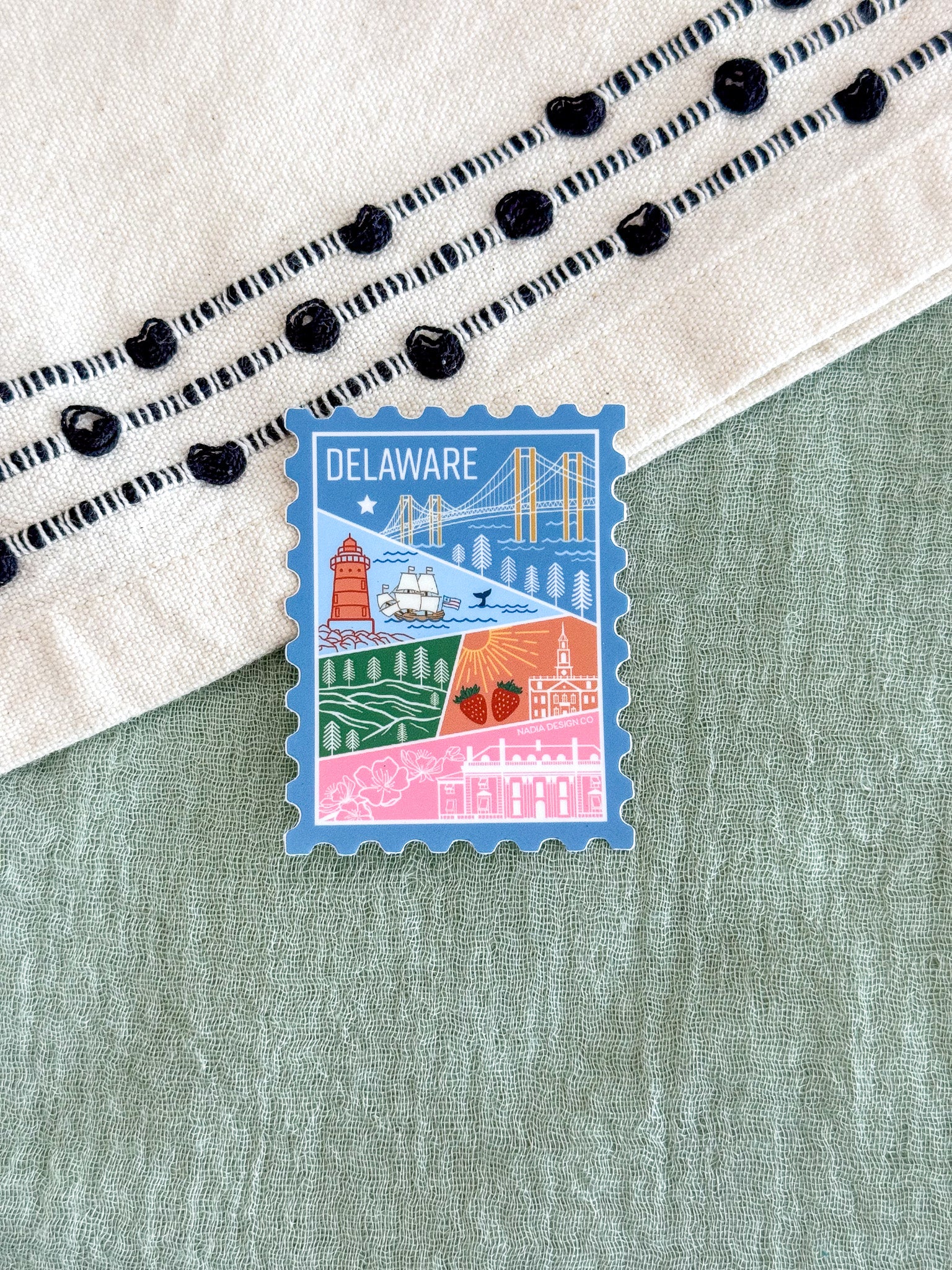 Delaware Stamp Sticker