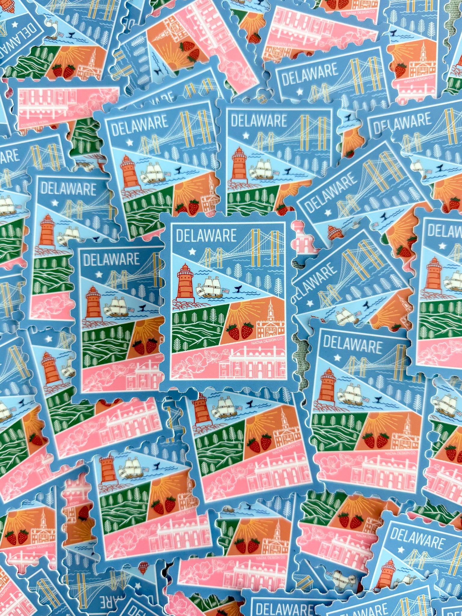 Delaware Stamp Sticker