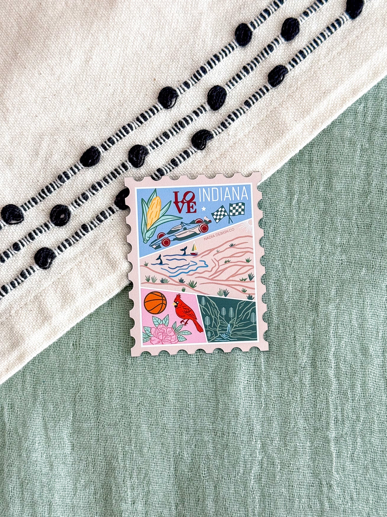 Indiana Stamp Magnet