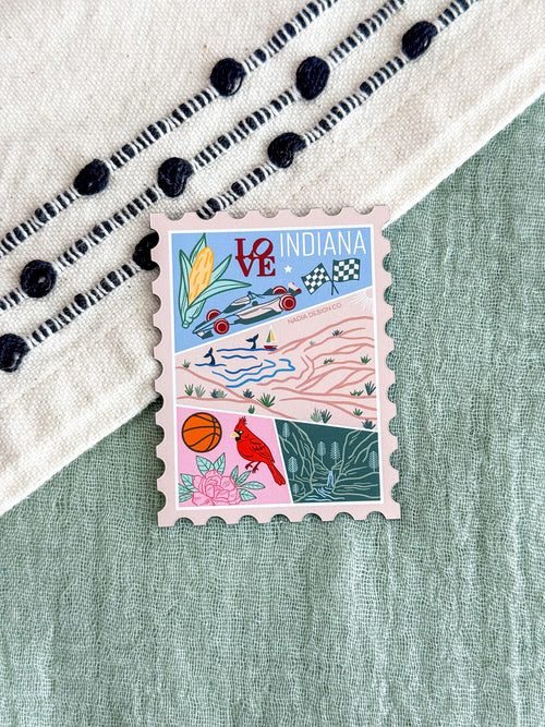 Indiana Stamp Magnet