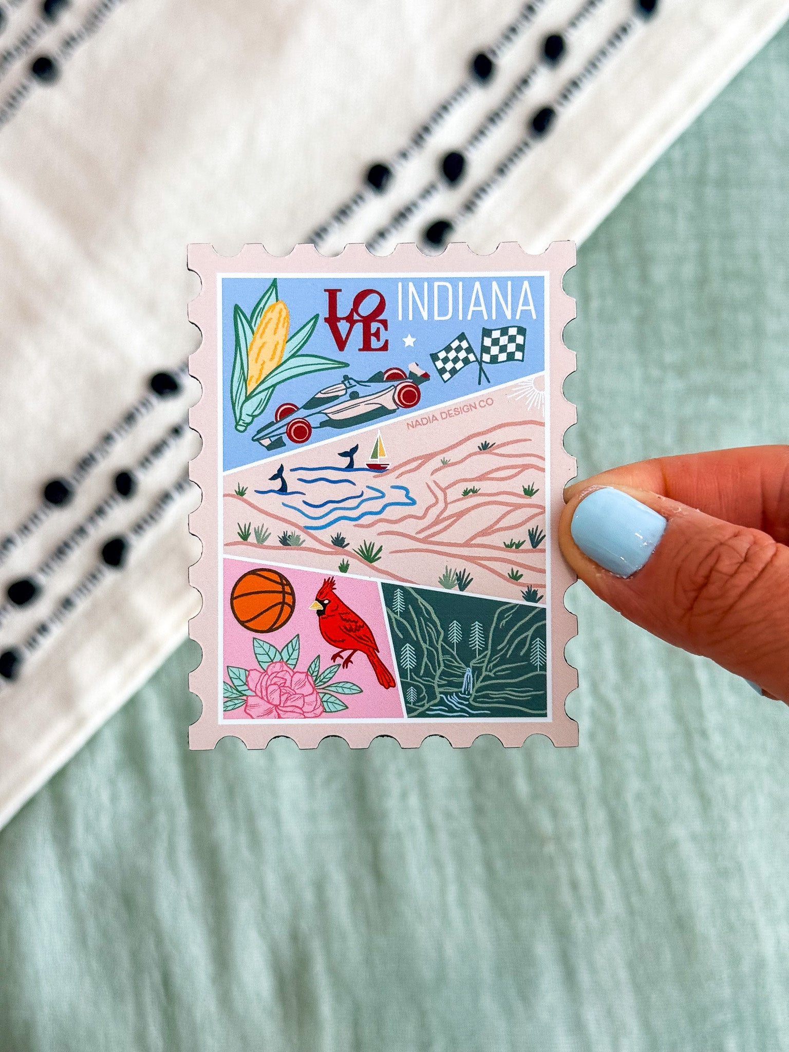 Indiana Stamp Magnet