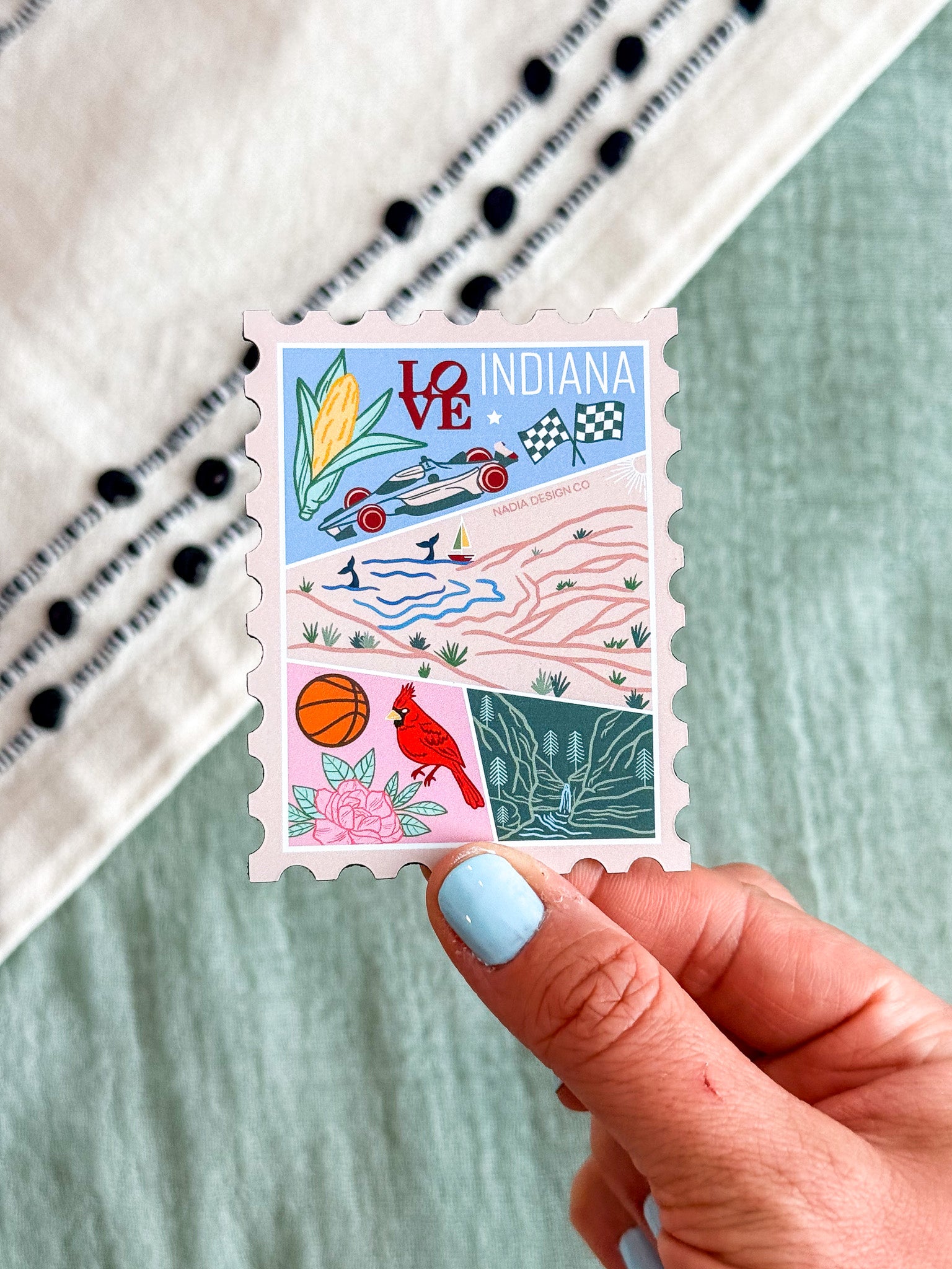 Indiana Stamp Magnet