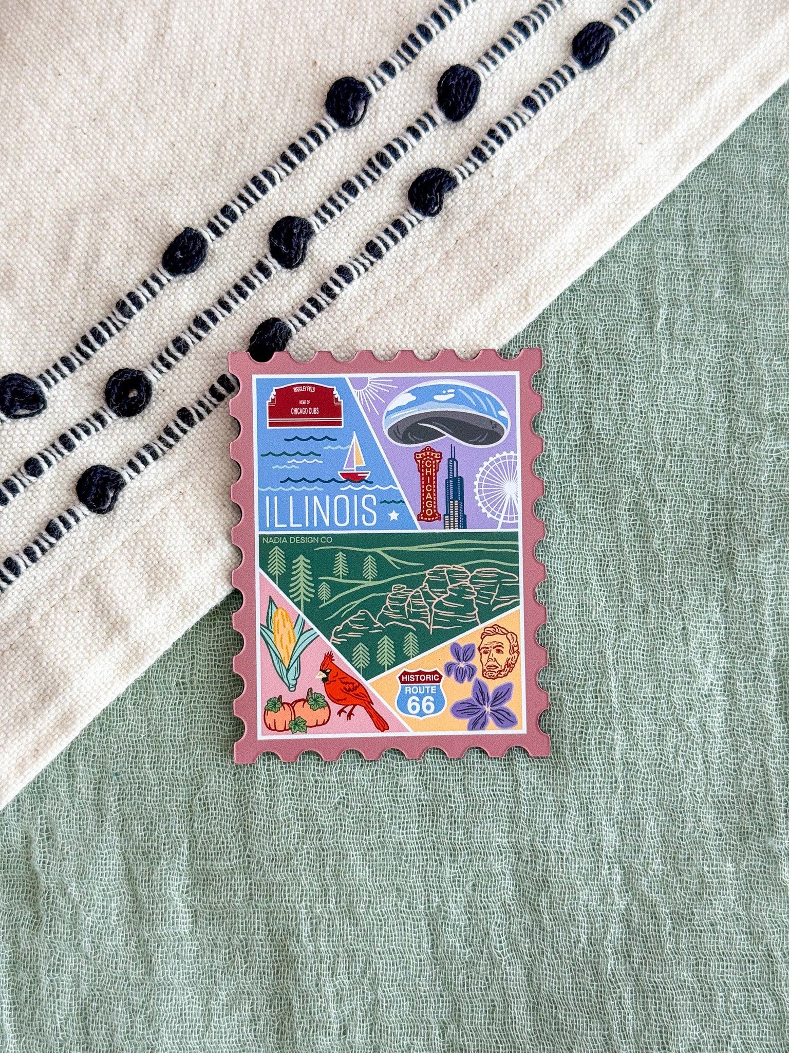 Illinois Stamp Magnet