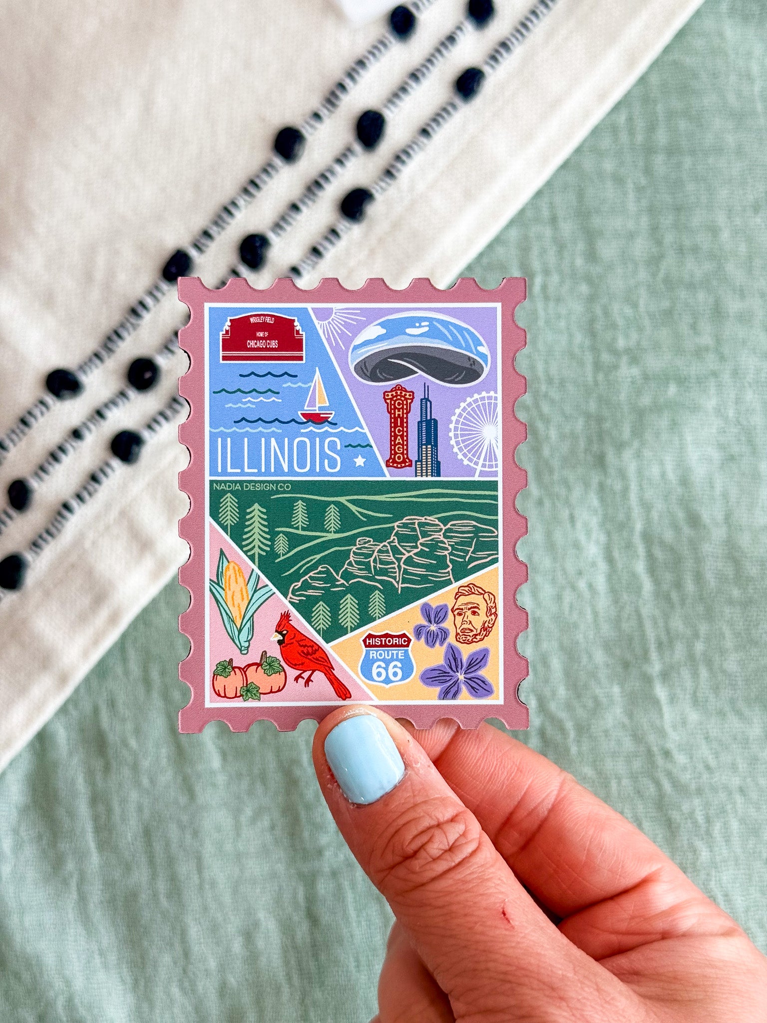 Illinois Stamp Magnet