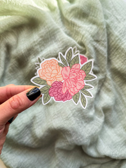 Peony Sticker