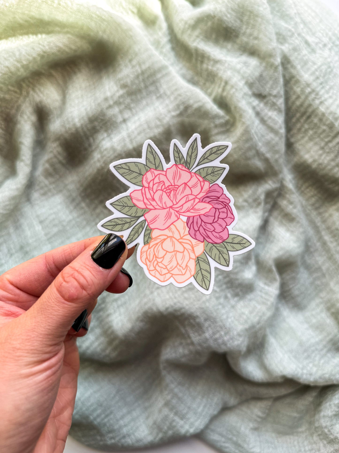 Peony Sticker