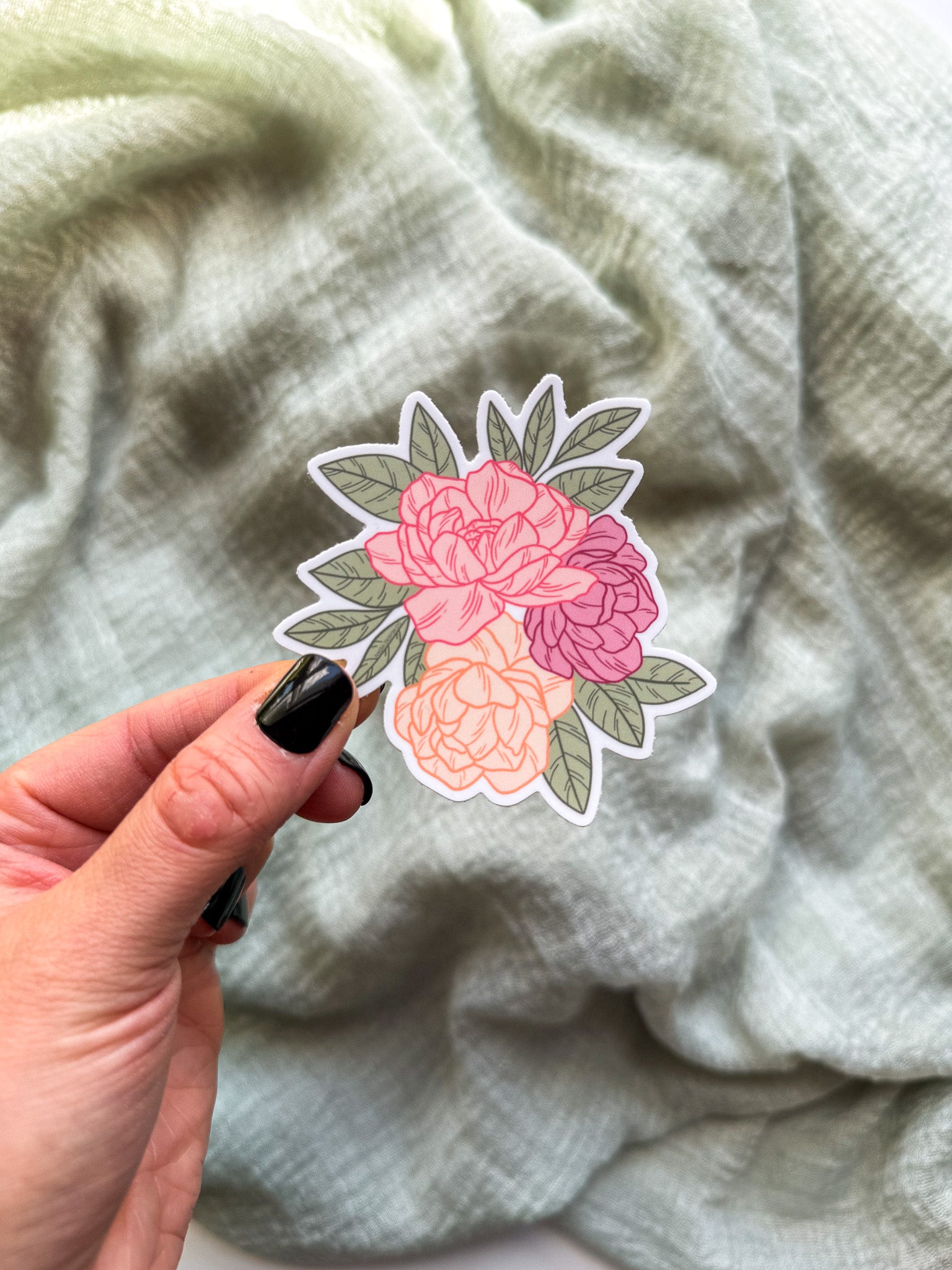 Peony Sticker