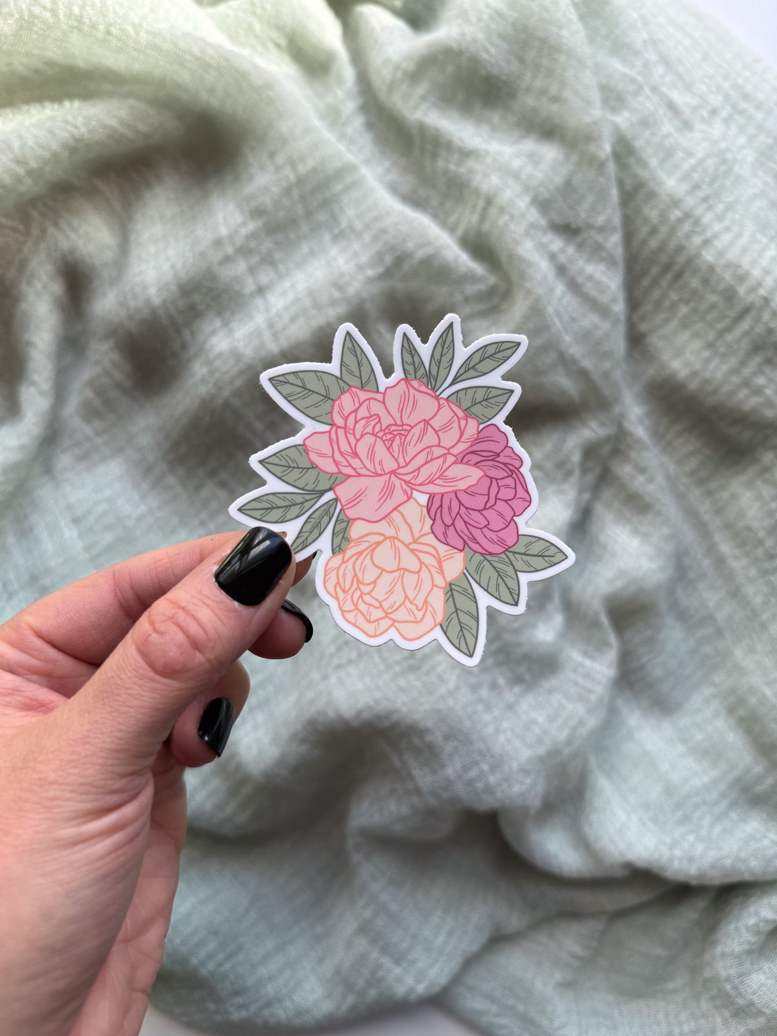 Peony Sticker