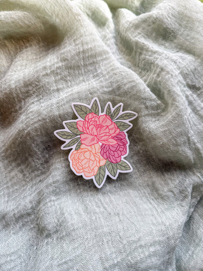 Peony Sticker