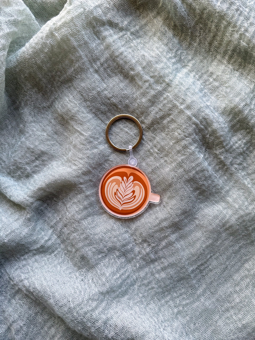 Cafe Latte Acrylic Keychain