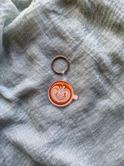 Cafe Latte Acrylic Keychain
