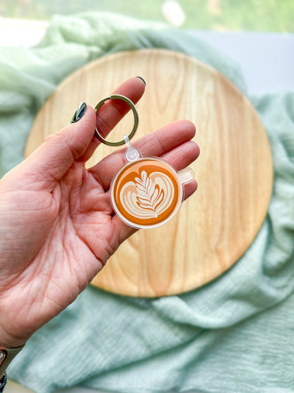 Cafe Latte Acrylic Keychain