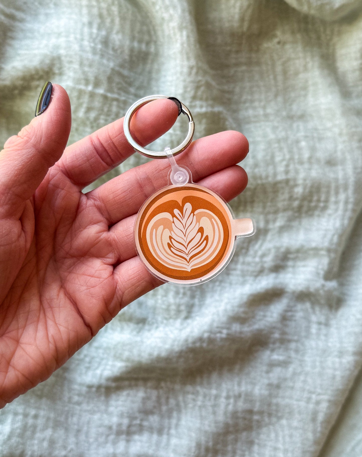 Cafe Latte Acrylic Keychain