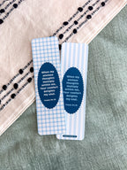 Psalm 94:19 Blue Gingham Bookmark