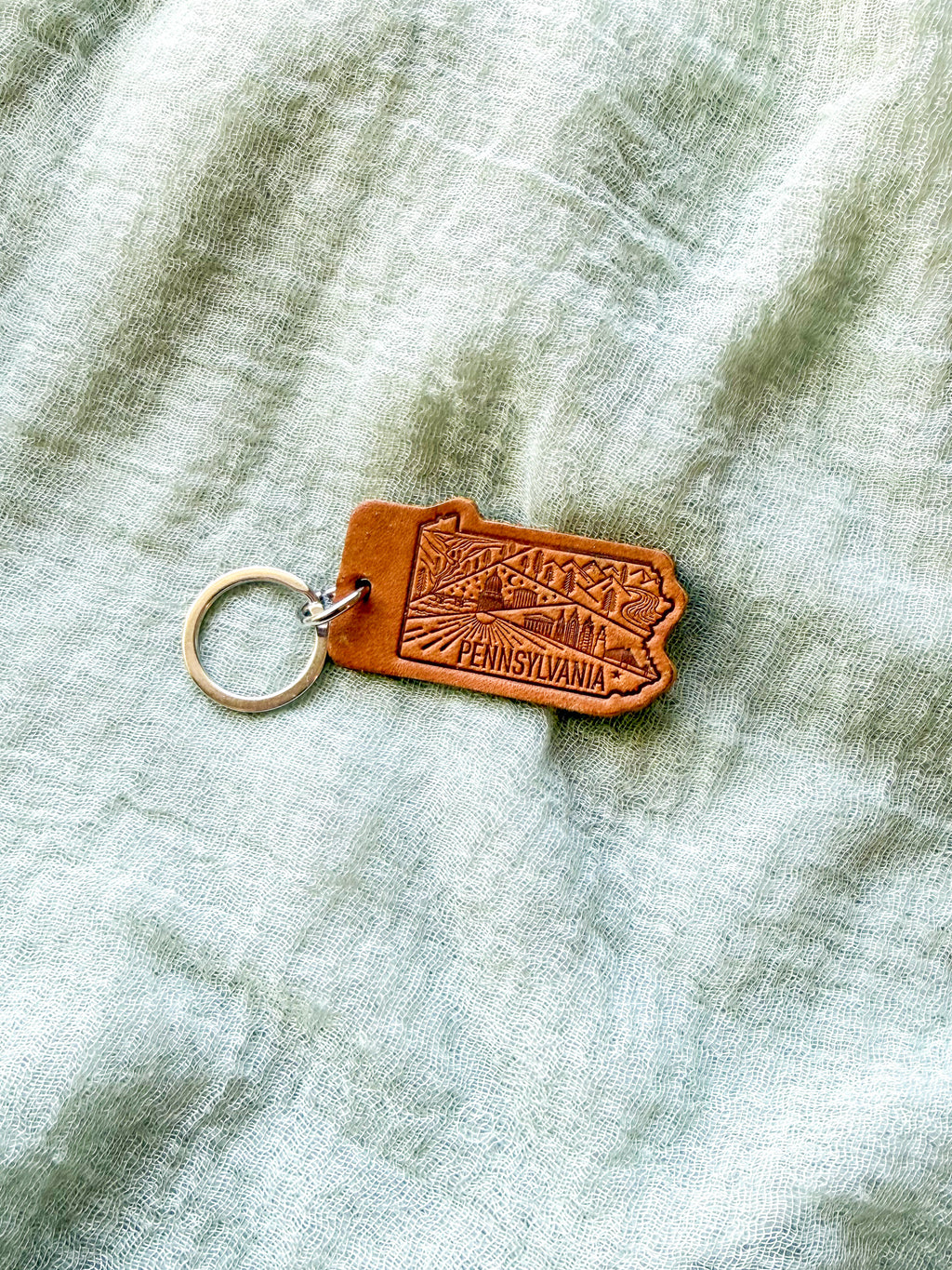 Pennsylvania Leather Keychain