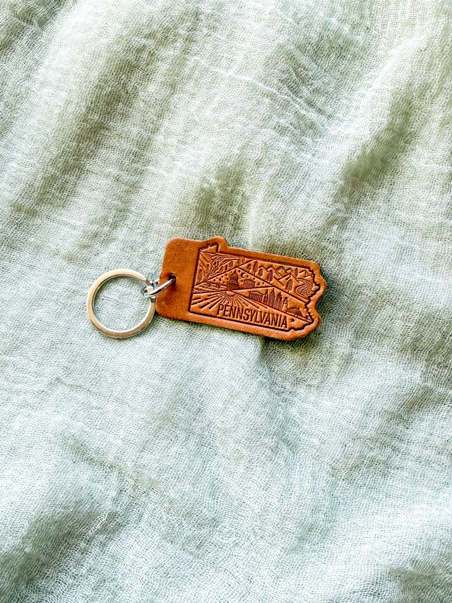 Pennsylvania Leather Keychain