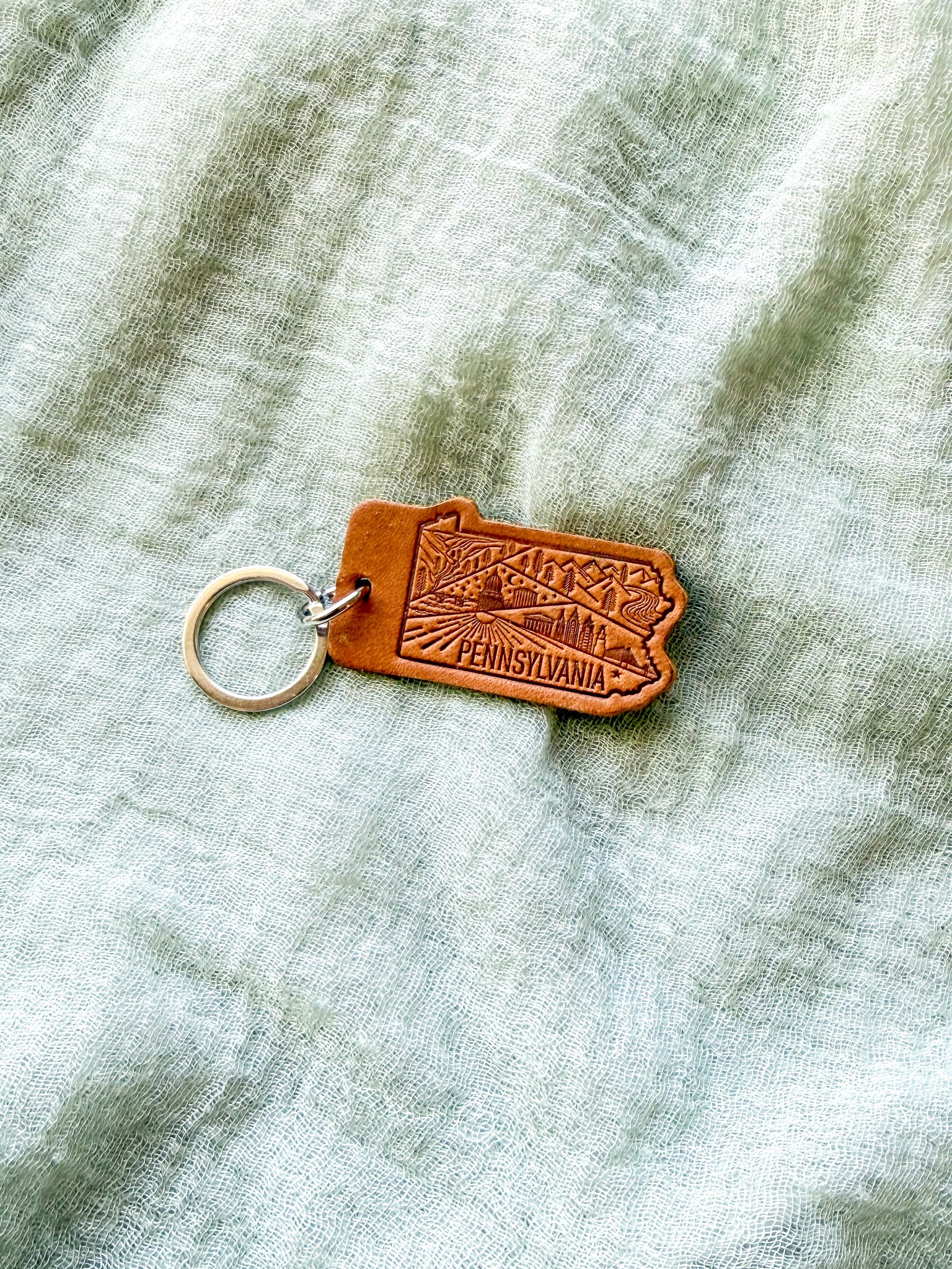Pennsylvania Leather Keychain