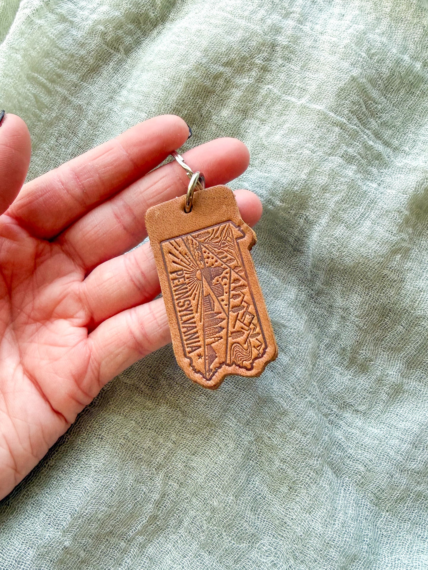 Pennsylvania Leather Keychain