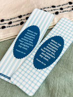 Psalm 94:19 Blue Gingham Bookmark