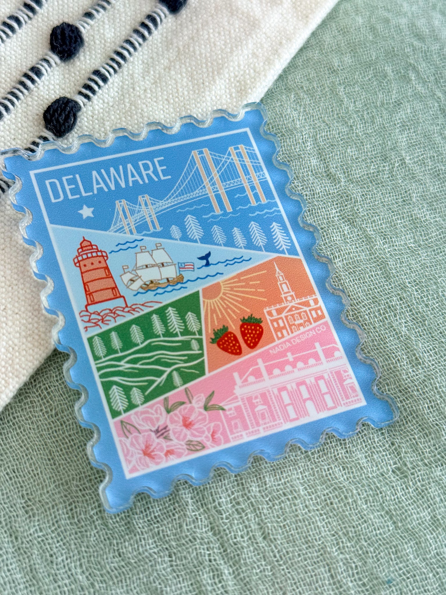 Delaware Acrylic Magnet