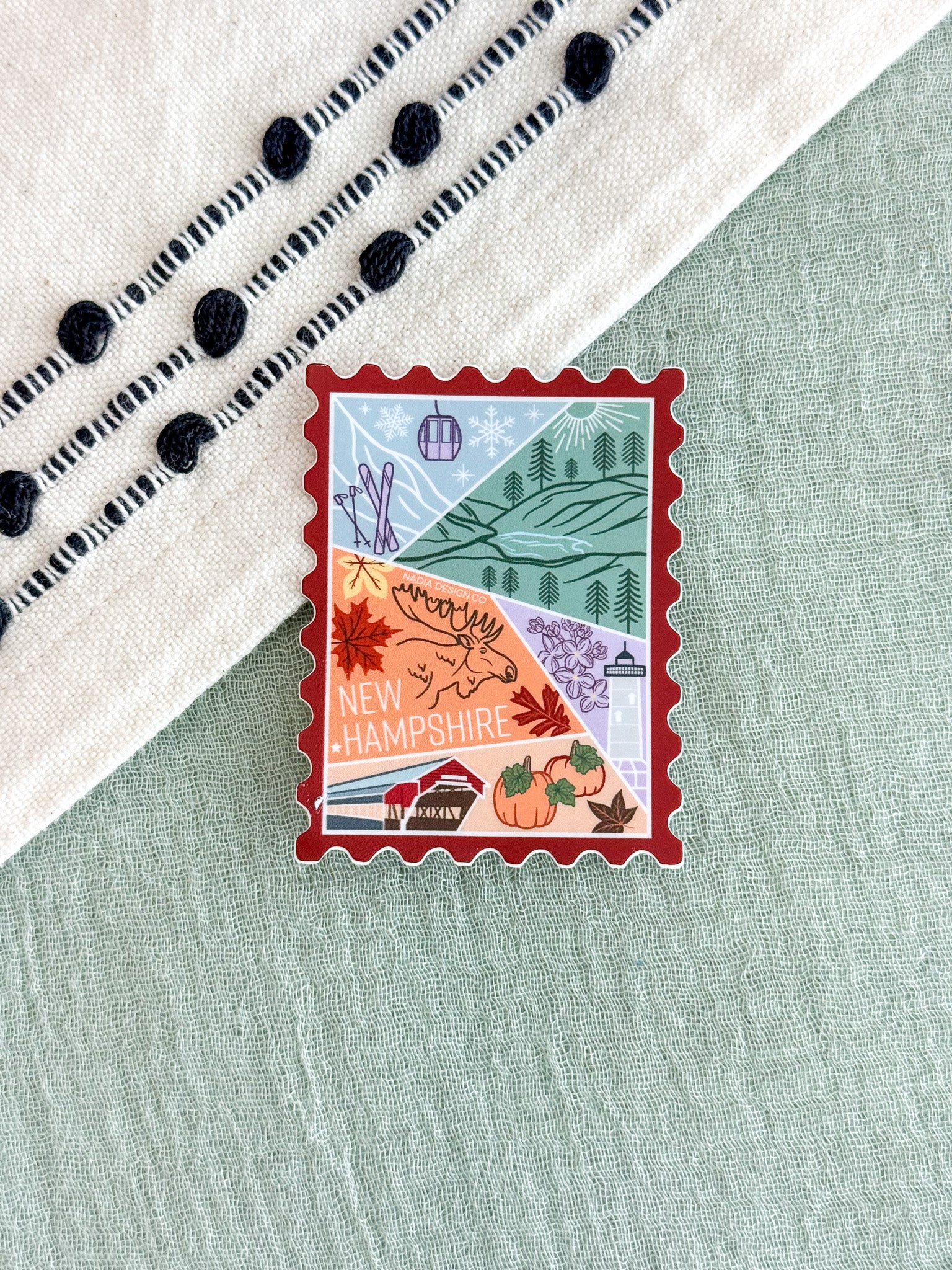 New Hampshire Stamp Sticker