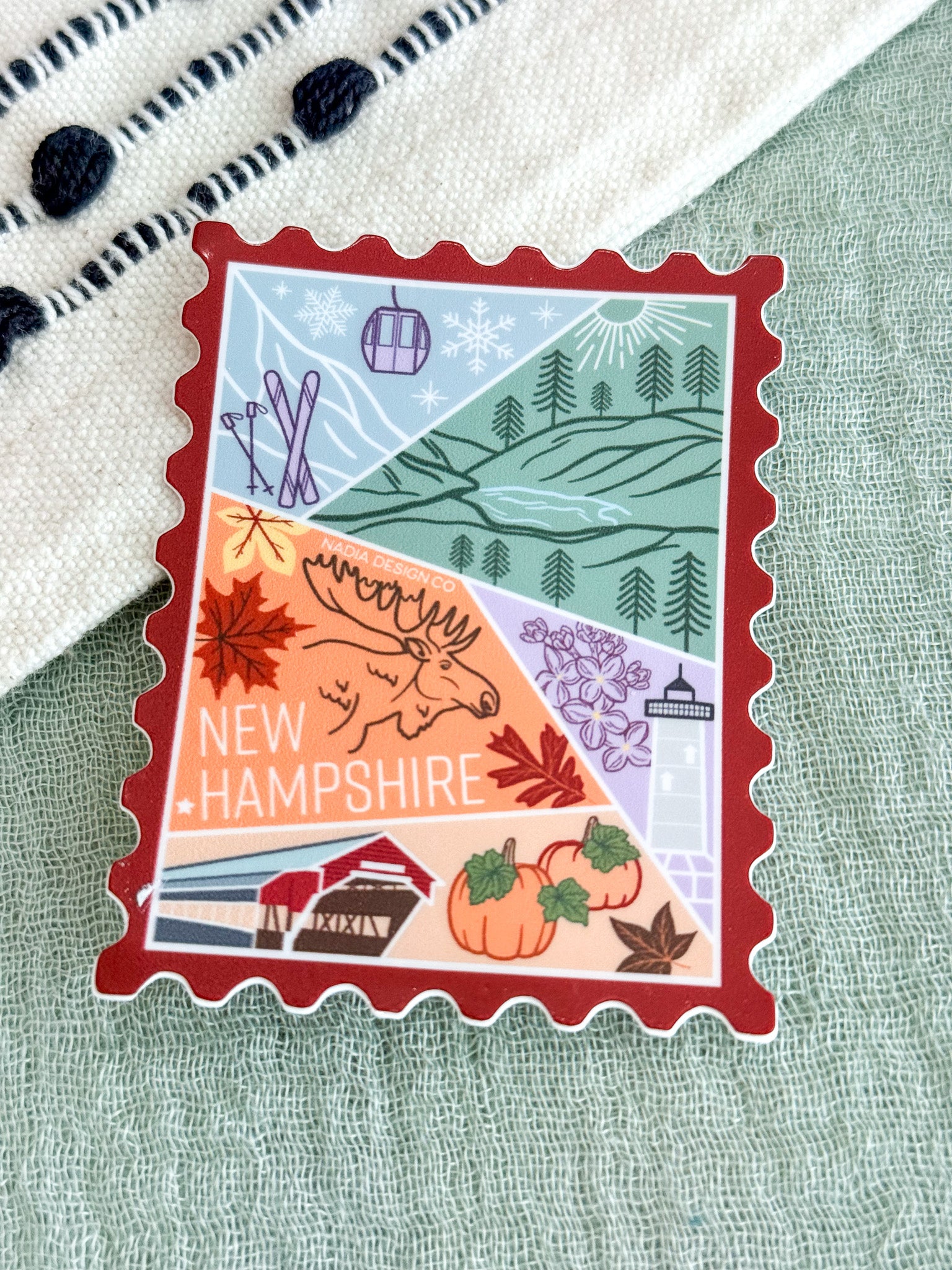 New Hampshire Stamp Sticker