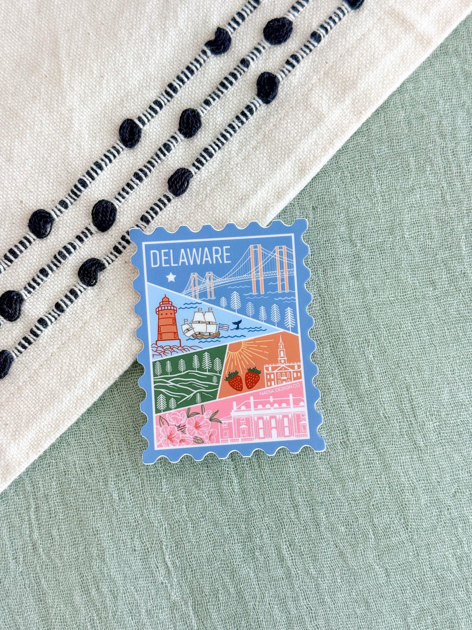 Delaware Stamp Sticker