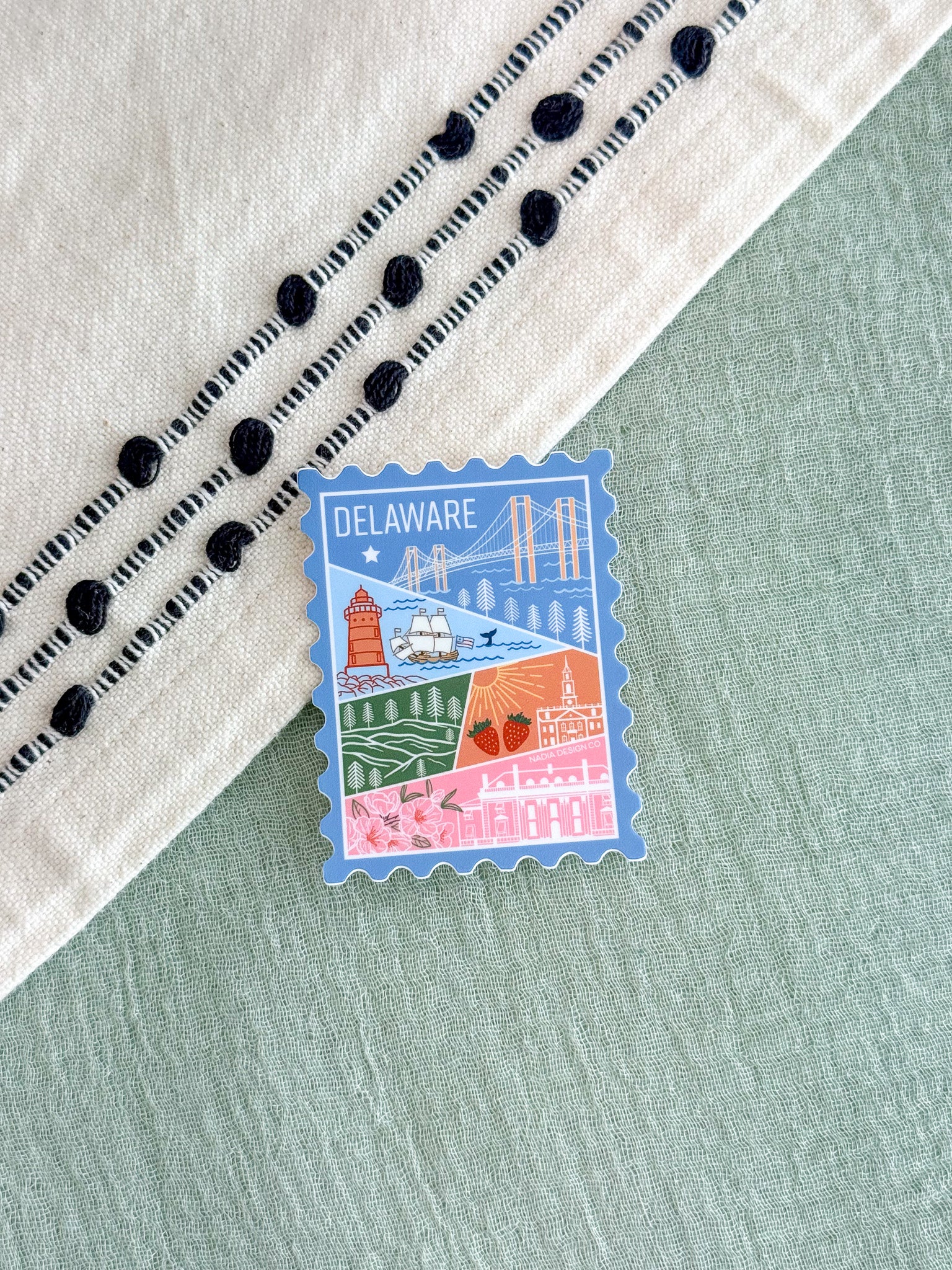 Delaware Stamp Sticker
