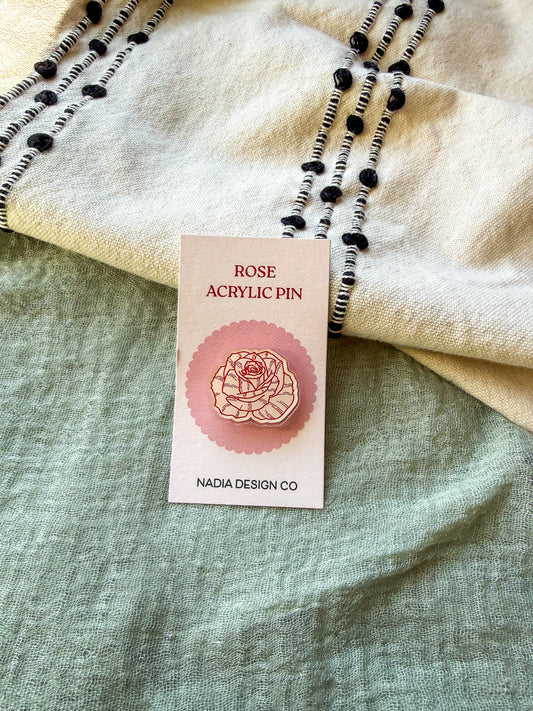 Rose Acrylic Pin