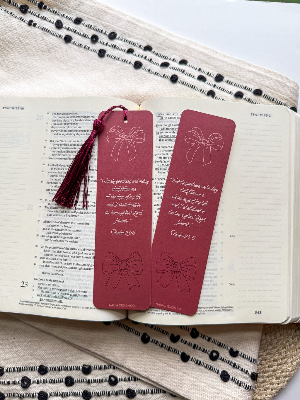Psalm 23:6 Bow Bookmark