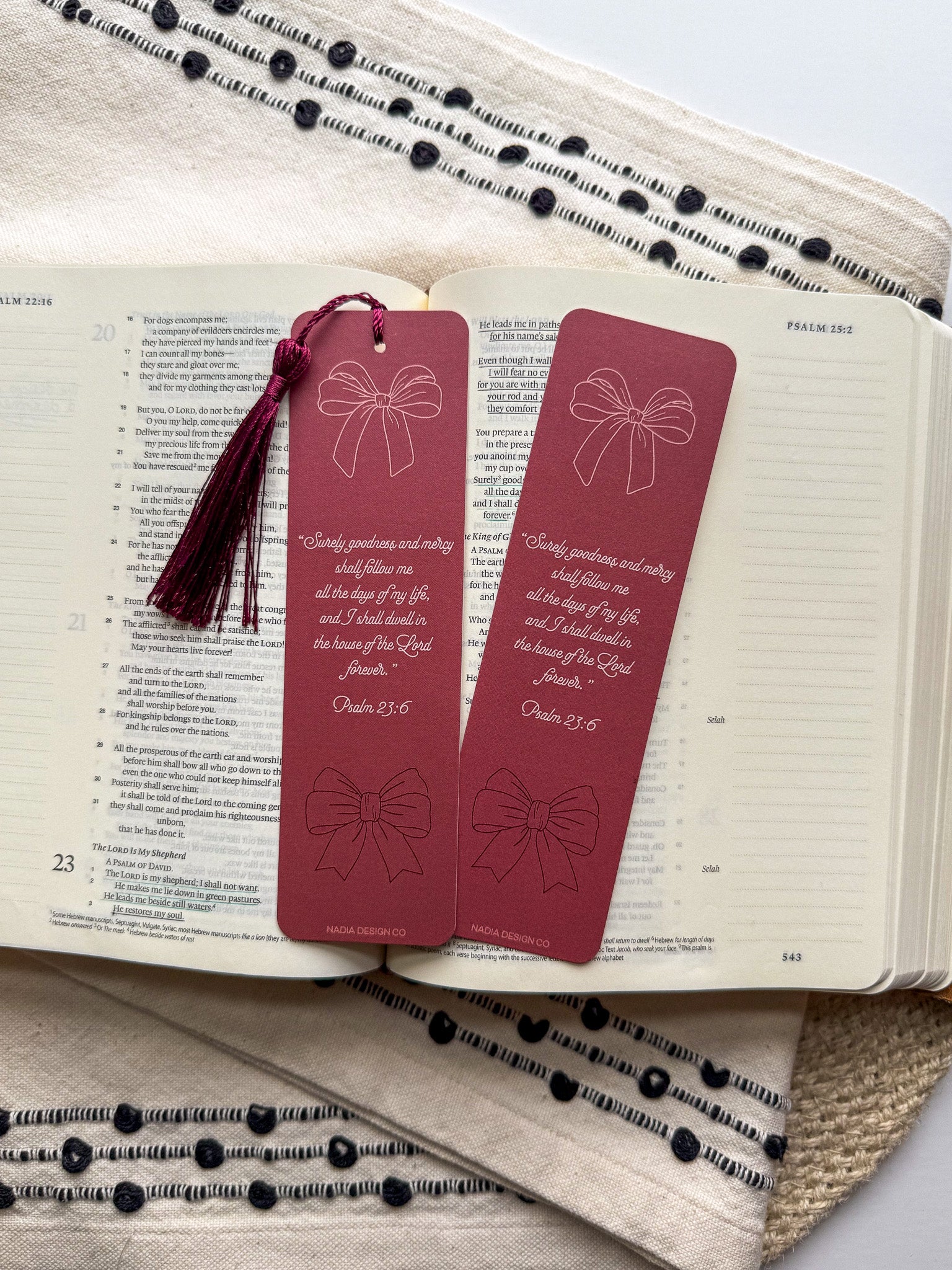 Psalm 23:6 Bow Bookmark