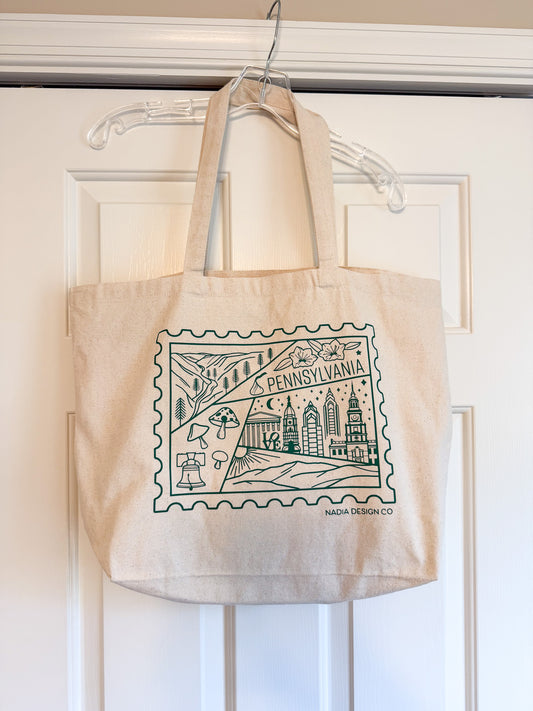 Pennsylvania Stamp Jumbo Tote
