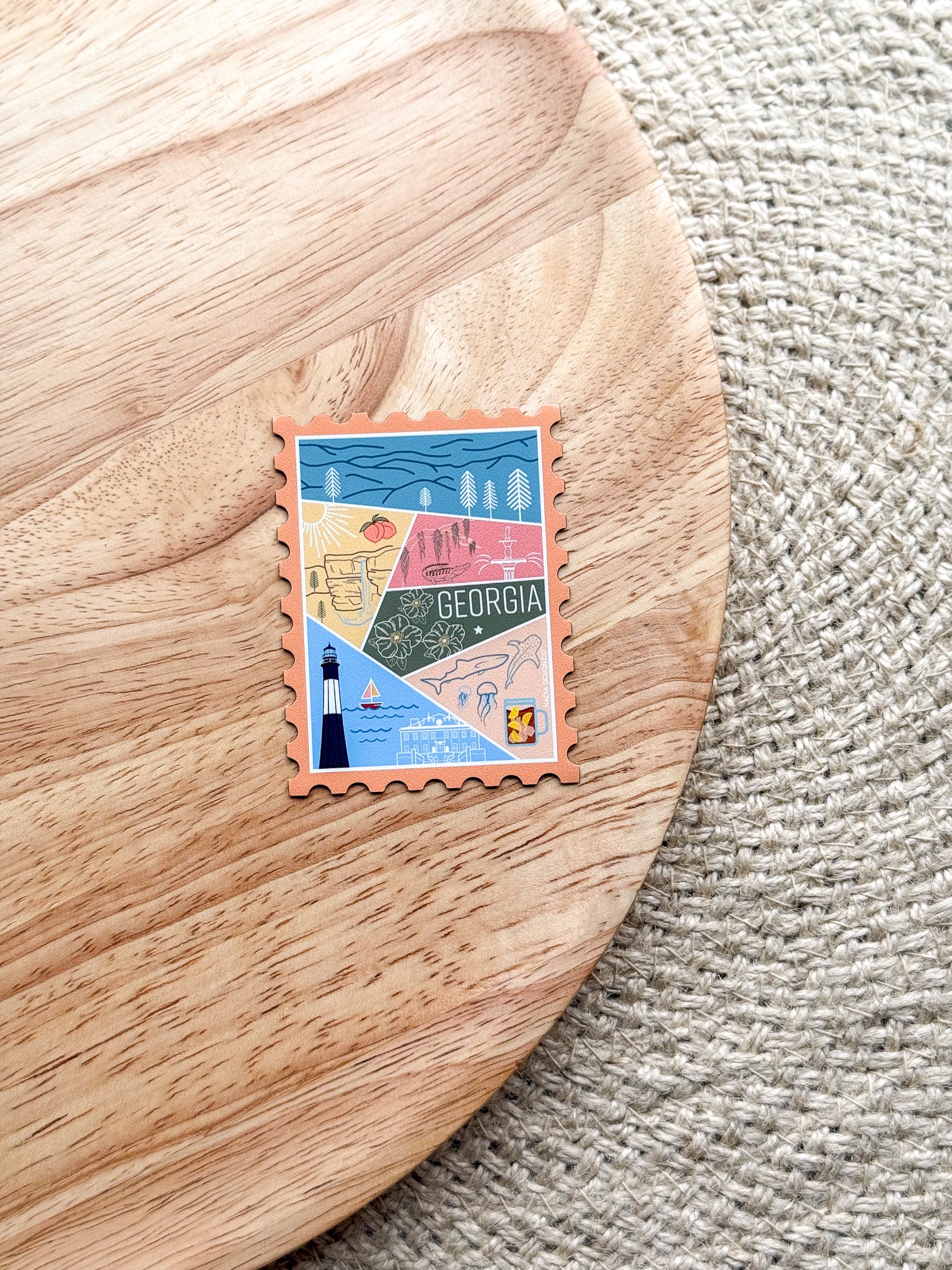 Georgia Stamp Magnet