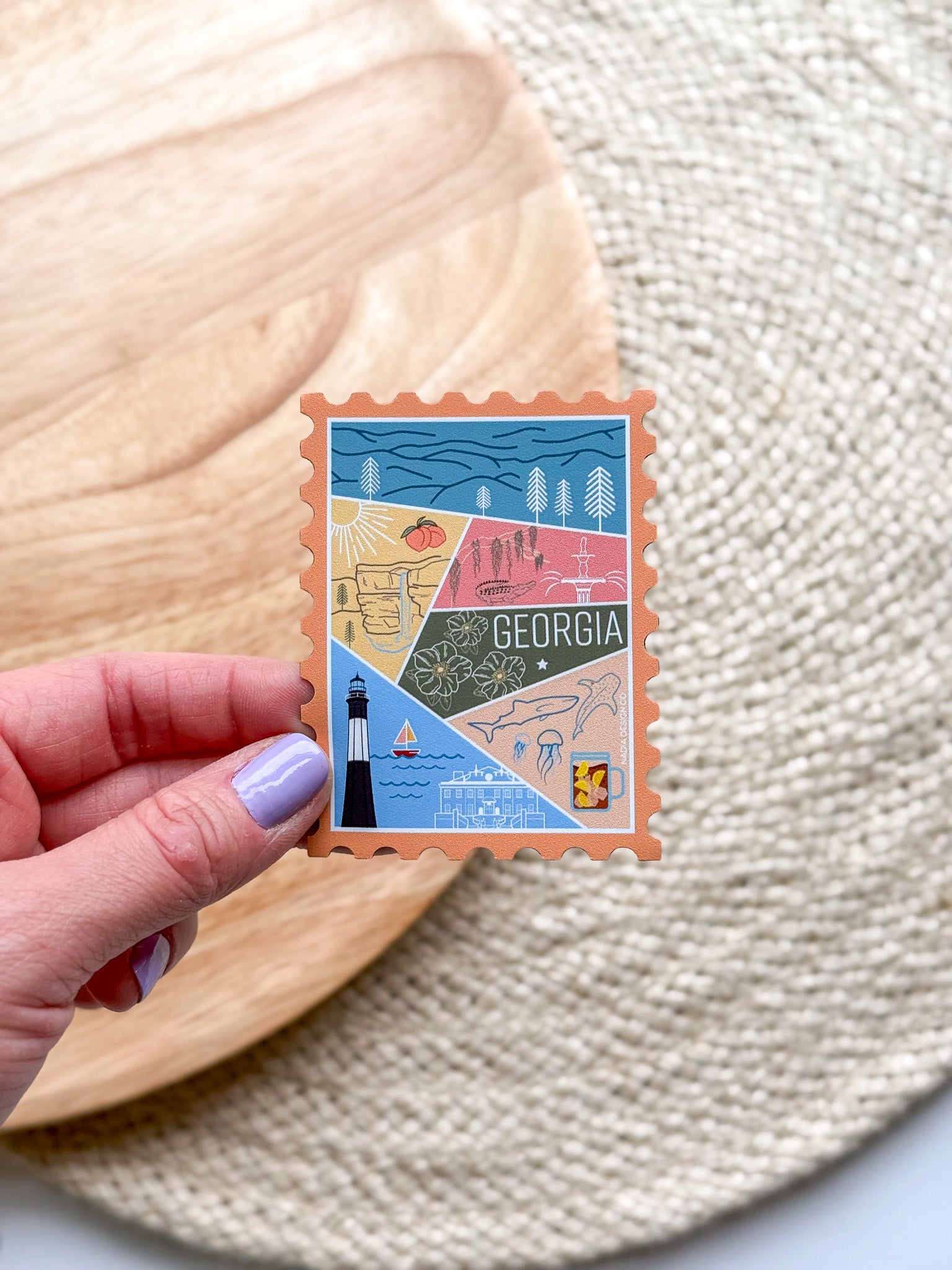 Georgia Stamp Magnet