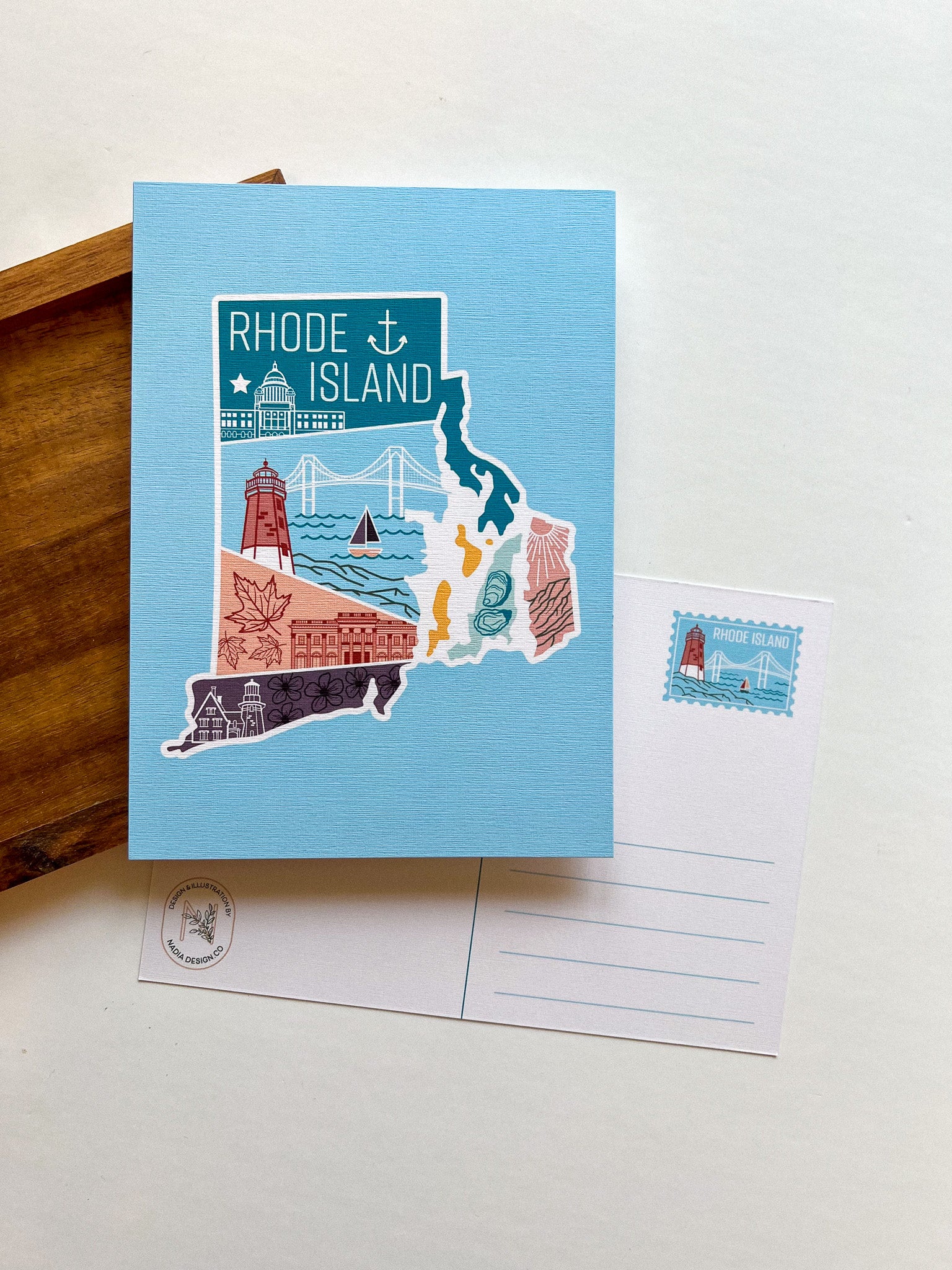 Rhode Island State Postcard