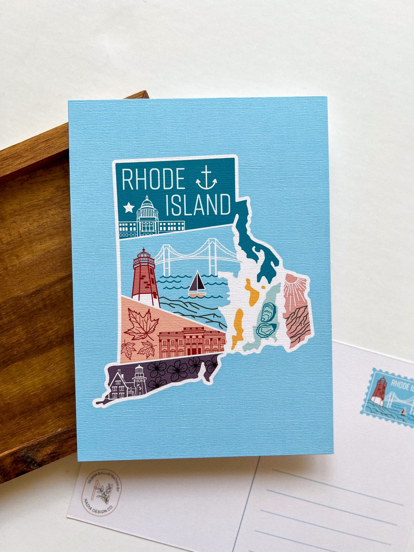 Rhode Island State Postcard