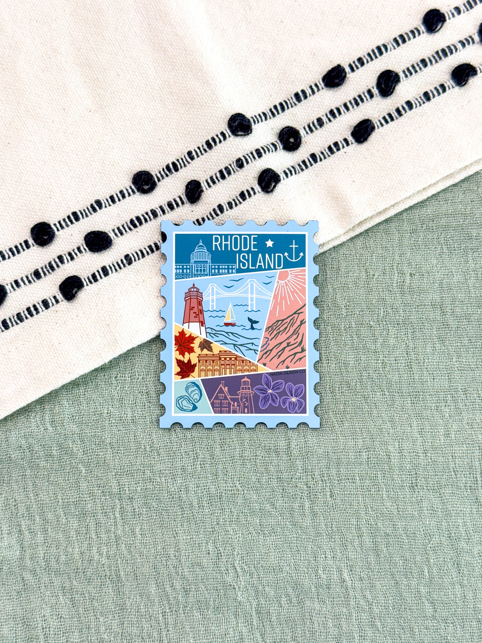 Rhode Island Stamp Magnet