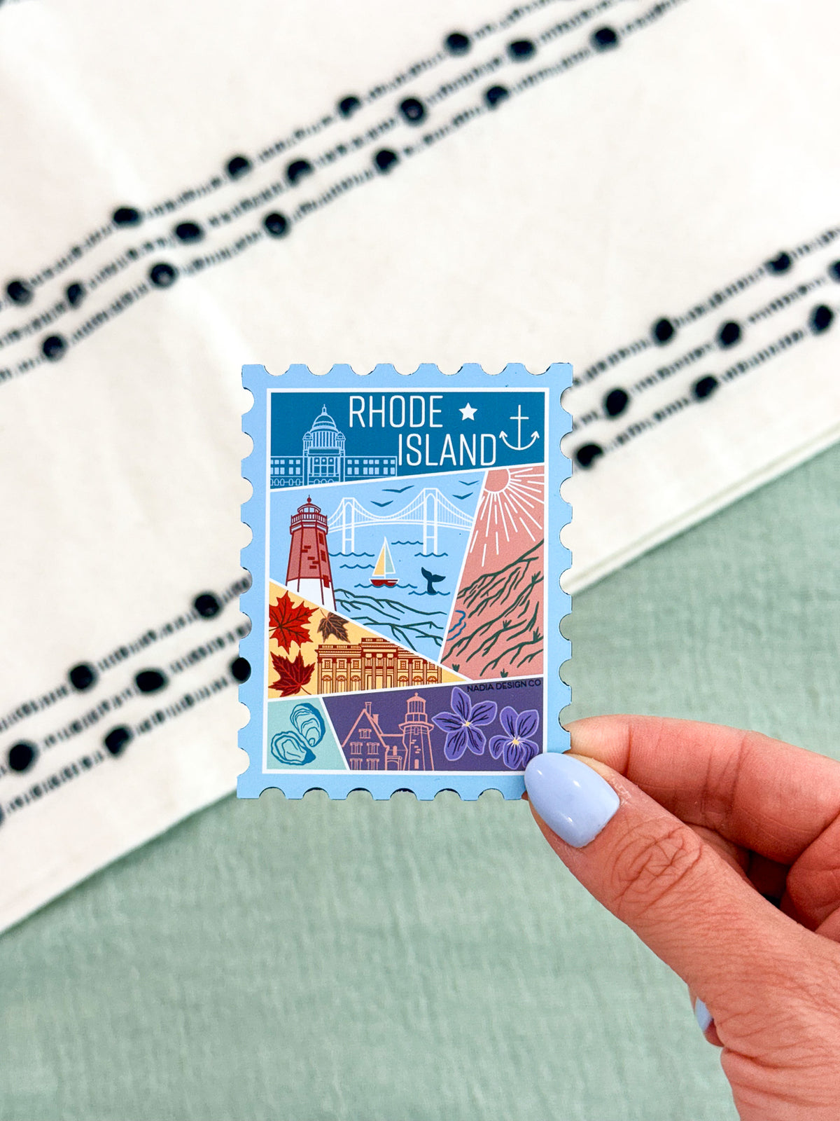 Rhode Island Stamp Magnet